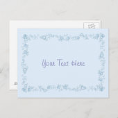 Baby Blue Bubble Border Design angepasst Postkarte (Vorne/Hinten)
