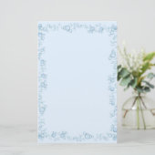 Baby Blue Buble Border Design Briefpapier (Stehend Vorderseite)