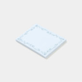 Baby Blue Buble Border Design Post-it Klebezettel (angewinkelt)