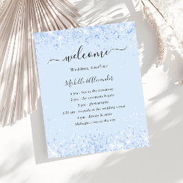 Baby Blue Budget Hochzeitsprogramm