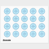 Baby Blue Business Logo Skalierte Circle Aufkleber (Blatt)