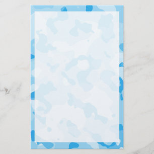 Baby Blue Camouflage; Camouflage Briefpapier