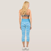 Baby Blue Camouflage High Waisted Capris (Rückseite)