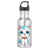 Baby Blue Cat Edelstahlflasche (Vorderseite)