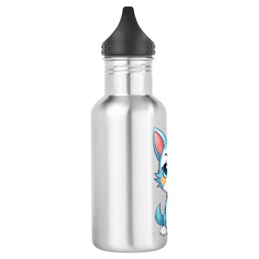 Baby Blue Cat Edelstahlflasche (Links)