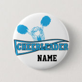 Baby Blue Cheerleader | Personalisiere Button (Vorderseite)