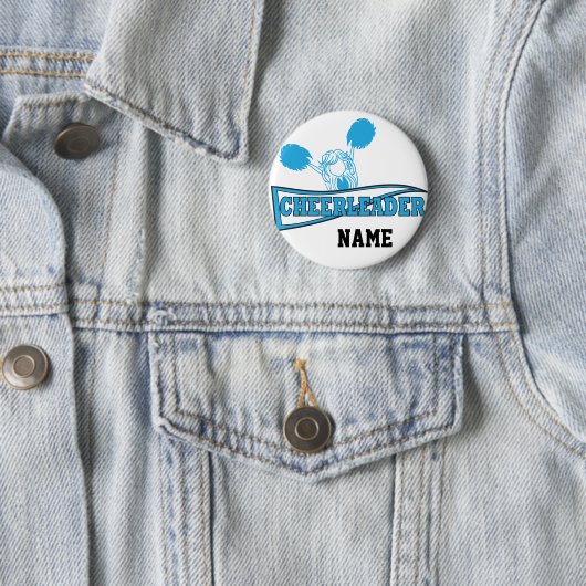 Baby Blue Cheerleader | Personalisiere Button (Beispiel)