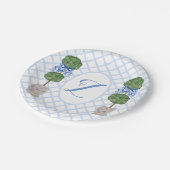 Baby Blue Chinoiserie Ginger Jars Topiary  Pappteller (Schrägansicht)