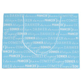 Baby Blue Christmas Gift Bag | Santa's Reindeer Große Geschenktüte (Vorderseite)