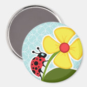Baby Blue Circles; Ladybug Magnet (Vorderseite/Rückseite)