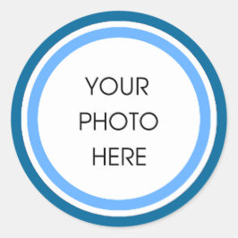 Baby Blue Cirlces Runder Aufkleber