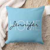 Baby blue color Zuhause monogram Kissen (Decke)
