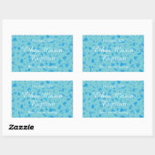 Baby Blue Confetti Taufe Christening Favor Rechteckiger Aufkleber (Blatt)