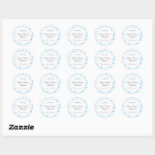 Baby Blue Confetti Taufe Christening Favor Runder Aufkleber (Blatt)