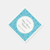 Baby Blue Confetti Taufe Christening Serviette (Ecke)