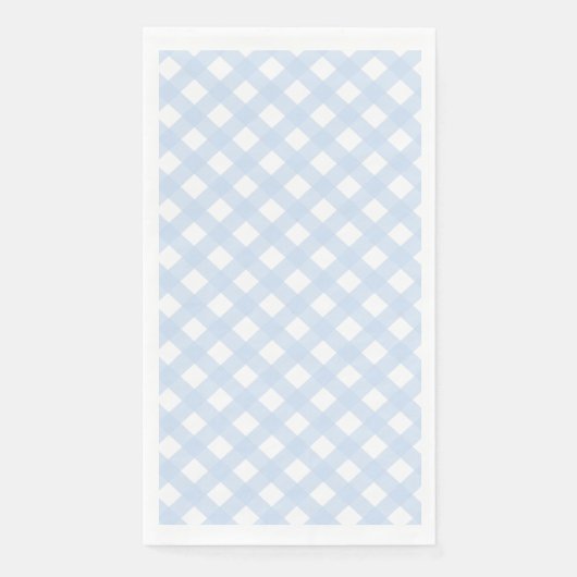 Baby Blue Country Style Gingham Pattern Serviette (Vorderseite)