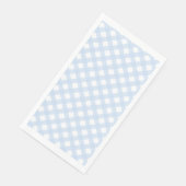 Baby Blue Country Style Gingham Pattern Serviette (Ecke)