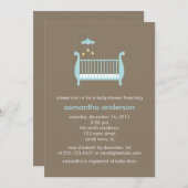 Baby Blue Crib Boy Baby Dusche Einladung (Vorne/Hinten)