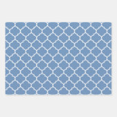 Baby Blue Damask marokkanisches Muster Geschenkpapier Set (Vorderseite 2)