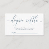 Baby Blue Diaper Raffle Dusche Einladung Beilage (Vorderseite)