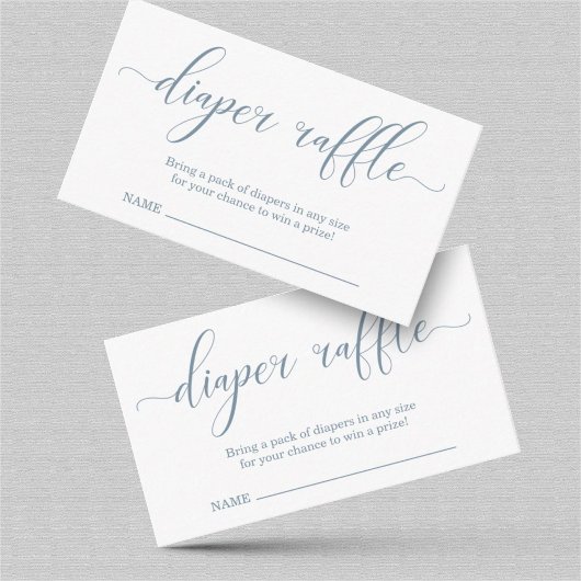 Baby Blue Diaper Raffle Dusche Einladung Beilage