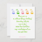 Baby Blue Dissonn Geburtstagseinladung Einladung (Rückseite)