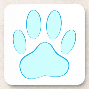 Baby Blue Dog Pawprint Getränkeuntersetzer