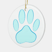 Baby Blue Dog Pawprint Keramik Ornament (Links)