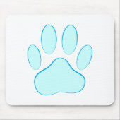 Baby Blue Dog Pawprint Mousepad (Vorne)