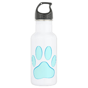 Baby Blue Dog Pawprint Trinkflasche