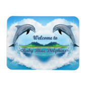 Baby Blue Dolphin Magnet (Horizontal)