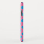 Baby Blue Dots auf rosa Hintergrund Case-Mate iPhone Hülle (Hinten/Rechts)