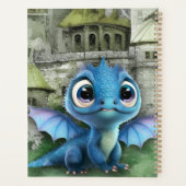 Baby Blue Dragon and Fantasy Mittelalterliche Burg Planer (Rückseite)