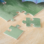 Baby Blue Dragon and Fantasy Mittelalterliche Burg Puzzle (Seite)