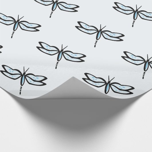 Baby Blue Dragonfly Geschenkpapier (Ecke)