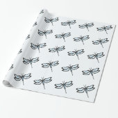 Baby Blue Dragonfly Geschenkpapier (Ungerollt)