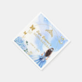 Baby Blue Dress Princess Quinceañera Party Serviette (Ecke)