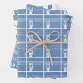 Baby Blue Eid Adha Mubarak Kaaba Sheep Pattern Geschenkpapier Set (Beispiel)