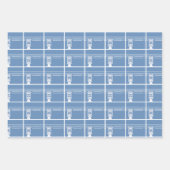 Baby Blue Eid Adha Mubarak Kaaba Sheep Pattern Geschenkpapier Set (Vorderseite)