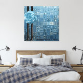 Baby Blue Eis Rose Leinwanddruck (Insitu (Schlafzimmer))