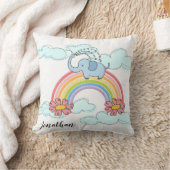 Baby Blue Elephant Regenbogenwolken Kissen Kissen (Decke)