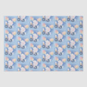 Baby Blue Elephant Tissue Geschenkpapier Seidenpapier (Vorderseite)