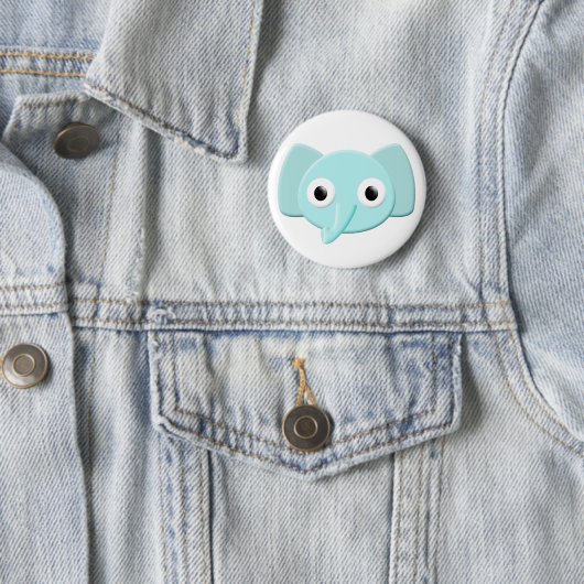 Baby Blue Elephant Zeichnend Button (Beispiel)