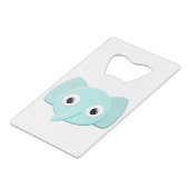 Baby Blue Elephant Zeichnend Geldbeutel Flaschenöffner (Rückseite Schrägansicht)