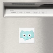 Baby Blue Elephant Zeichnend Magnet (In Situ (Geschirrspüler))