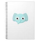 Baby Blue Elephant Zeichnend Notizblock (Vorderseite)