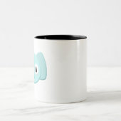 Baby Blue Elephant Zeichnend Zweifarbige Tasse (Mittel)