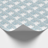 Baby Blue Elephants Packpapier (Ecke)