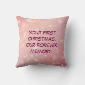 Baby & Blue-Eyed Pup Christmas Pillow Kissen (Rückseite)