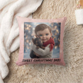 Baby & Blue-Eyed Pup Christmas Pillow Kissen (Decke)